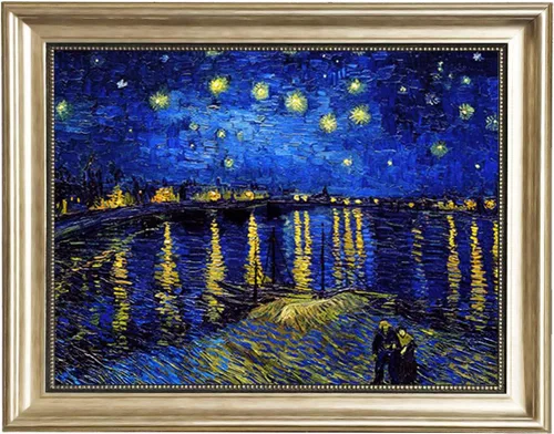 Miniatura 44 de ELITEAART- La noche estrellada por Vincent Van Gogh, pintura al óleo, reproducción de pintura al óleo, impresión en lienzo giclée, tamaño marcado