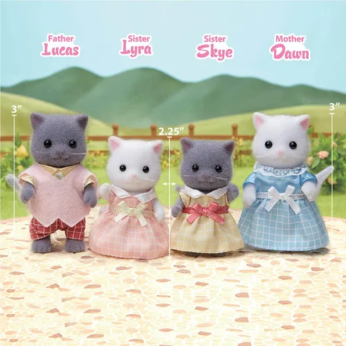 Miniatura 2 de Calico Critters - Familia de gatos persas - Set de 4 figuras de muñecos coleccionables para niños de 3+ años