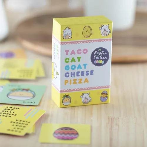 Miniatura 2 de Taco Cat Goat Cheese Pizza Edición Pascua Juego de cartas para noche de juegos familiares Relleno de cesta de Pascua sin dulces Rondas de 15