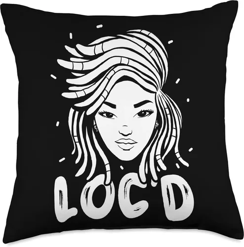 Miniatura 5 de Locs Afro Dreadlocks Love Natural Beauty Hair It's the Locs for Me-Afro Hair - Almohada negra americana africana, 16 x 16 pulgadas, multicolor