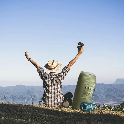 Miniatura 4 de BaHoki Essentials Bolsa de lona de lona resistente con carga superior para el mar, bolsas de viaje de carga verde militar, forro polar verde