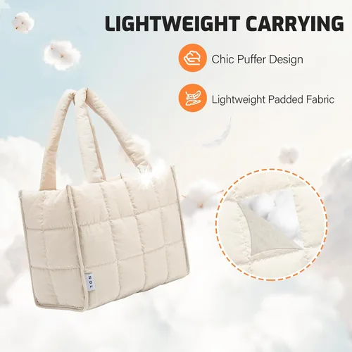 Miniatura 4 de NOL Natural Organic Lifestyle Bolsa de almuerzo de nailon para mujer con aislamiento acolchado, bolsa de mano hinchable y aislada para mujer, caja