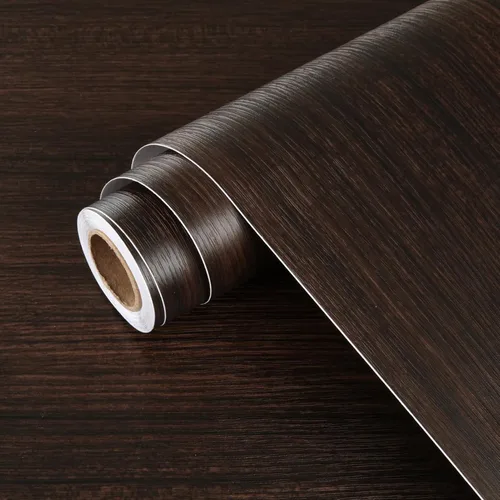 Miniatura 8 de Wallercity Deed - Papel de contacto de grano de madera marrón para encimeras, papel tapiz de madera para despegar y pegar para baño, cocina, vinilo