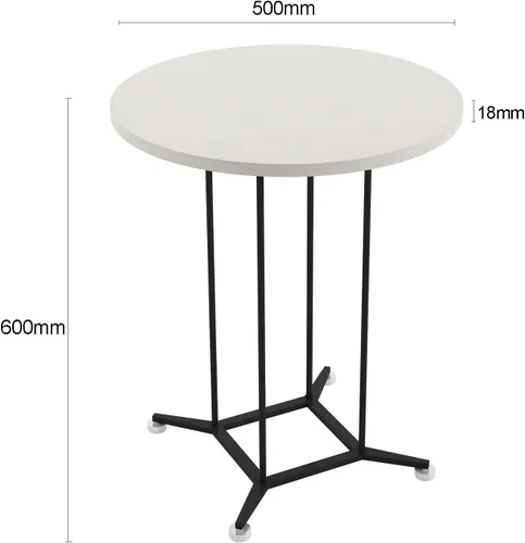 Miniatura 3 de Mesa auxiliar redonda para dormitorios, mesa auxiliar redonda pequeña, decoración del hogar, mesa auxiliar de café y té para sala de estar y balcón