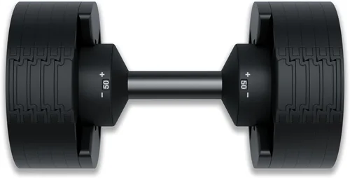 Matrix Fitness DB50 - Mancuernas ajustables de 50 libras | Ajustes rápidos para entrenamiento de fuerza y HIIT | Reemplaza 10 pares de mancuernas,