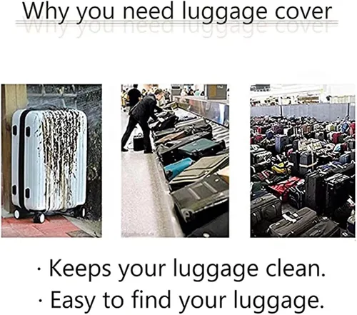 Miniatura 3 de Funda para equipaje de viaje, protector de maleta, funda de equipaje lavable, tamaño S-XL (18-32 pulgadas), Flower Bird Love