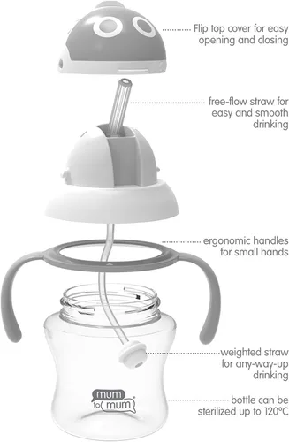 Miniatura 4 de Vasos de paja robot espacial a prueba de fugas de 5 onzas para más de 6 meses, paquete de 2, MM202A