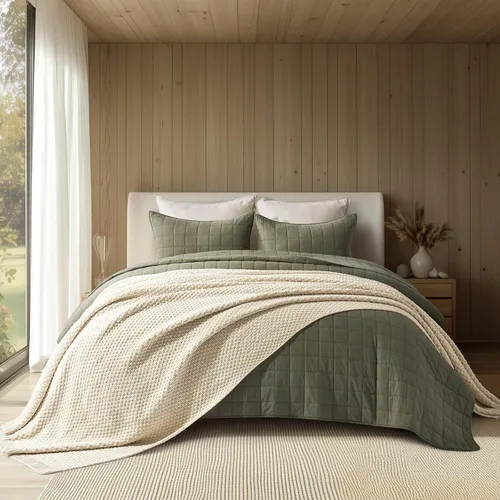 Miniatura 22 de EVERGRACEHOME Manta de punto de chenilla gruesa para sofá, suaves y lujosas mantas de punto con punto musgo para cama, acogedoras mantas decorativas