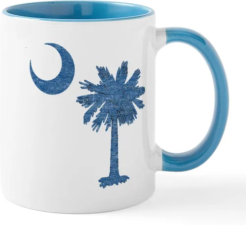 Miniatura 36 de CafePress Taza de café de cerámica de 11 oz (11.0 fl oz) de la bandera de Carolina del Sur Taza con la bandera de Carolina del Sur