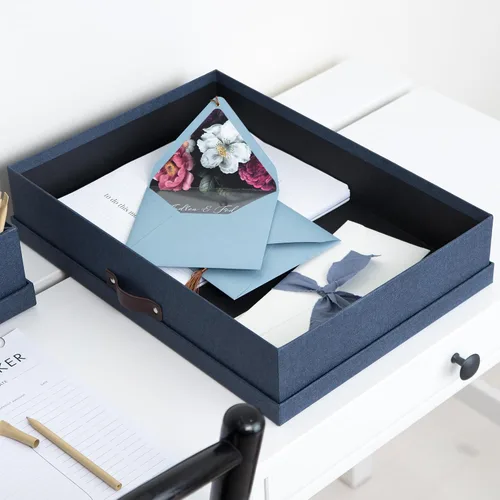 Miniatura 6 de Bigso Sverker Caja de almacenamiento de fibra de lona legal y artística Caja de almacenamiento para álbumes de recortes para papeles sueltos y más