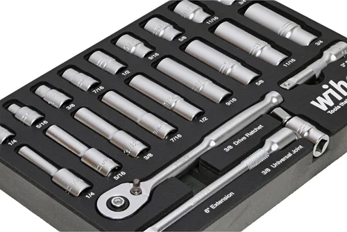 Miniatura 2 de Wiha 33796 Juego de bandejas de 22 piezas de 3/8 pulgadas profesional estándar y profundo - SAE