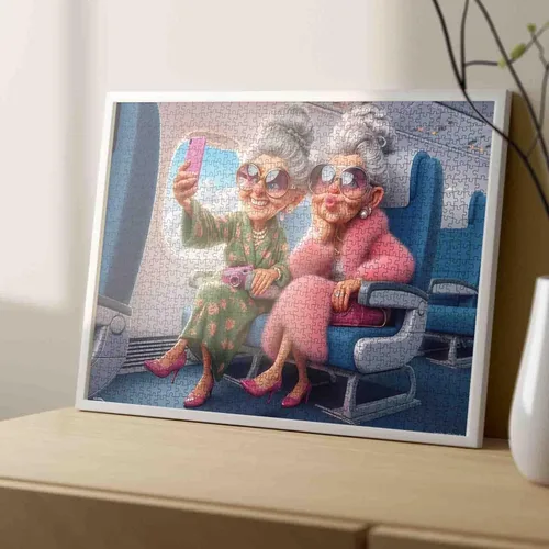 Miniatura 3 de Rompecabezas de 1000 piezas para adultos, rompecabezas de moda para anciana, rompecabezas para mujeres, divertido viaje de 1000 piezas, rompecabezas
