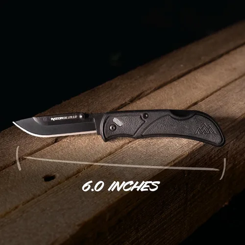 Miniatura 7 de OUTDOOR EDGE Navaja plegable Razor EDC Lite de bolsillo con clip, cuchillo compacto de hoja reemplazable de 2.5 pulgadas con cuchillas RazorSafe