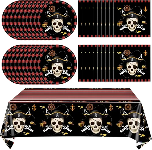 Miniatura 16 de Ryzovo - Decoraciones de cumpleaños 50 para mujer, platos de papel desechables negro y oro rosa, suministros de fiesta para 20 invitados, 41 piezas