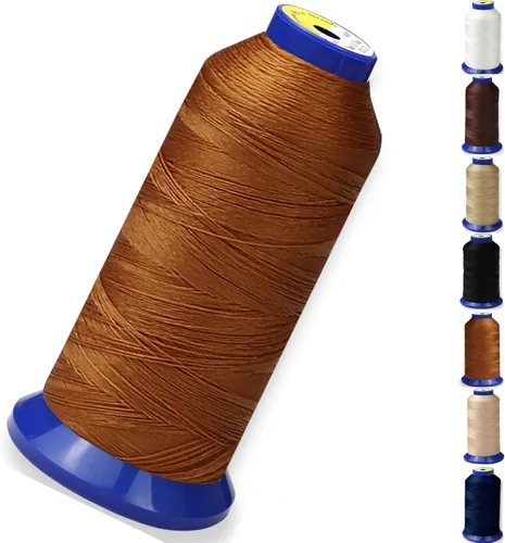 Miniatura 7 de Hilo de nailon adherido para costura, hilo de nailon resistente para cuero, jeans, tapicería y tejer; #69 T70 tamaño 210D/3 1400 yardas
