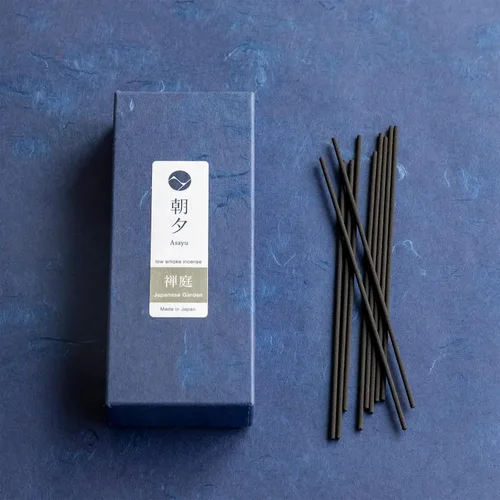 Miniatura 2 de Asayu Japan Varitas de incienso con bajo humo para meditación matutina o nocturna, relax o yoga, hecho en Japón 1.41 oz - Jardín Zen japonés