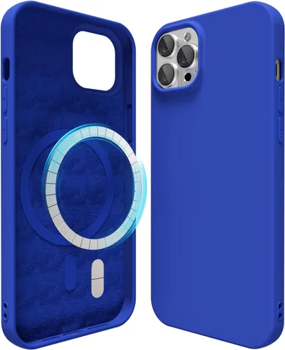Miniatura 207 de oakxco Funda de silicona para iPhone 12 Pro Max, magnética, compatible con carga inalámbrica Magsafe, cubierta protectora de goma suave y delgada