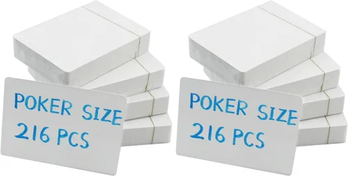 Miniatura 8 de Yuanhe Naipes en blanco para escribir en tamaño de póquer 216PCS tarjetas flash imprimibles para juegos de bricolaje