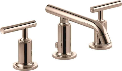 Miniatura 18 de KOHLER K-14408-4-2MB Purist - Grifo de lavabo de baño generalizado, 3 agujeros, manijas de palanca alta generalizadas y boquilla de cuello de cisne
