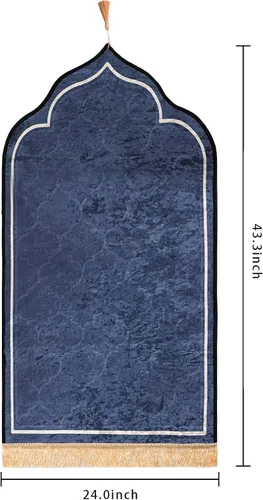 Miniatura 3 de Alfombra de oración musulmana, alfombra islámica para oraciones musulmanas, gran regalo de Ramadán para hombres musulmanes, mujeres, alfombra