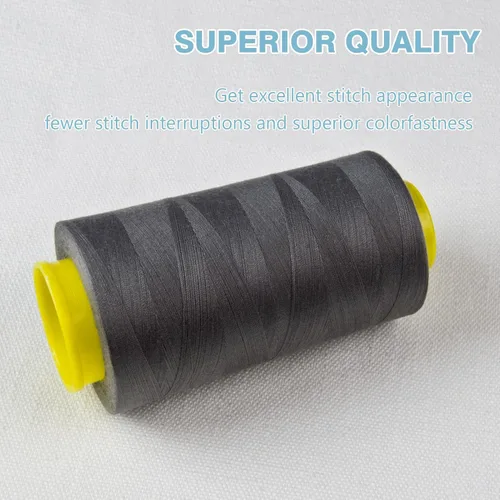 Miniatura 21 de Hilo Serger de Jengibre, Hilo Multiusos para Coser, Poliéster, 4 Conos de 2740 Metros Cada Carrete para Máquina de Coser 4 Jengibre