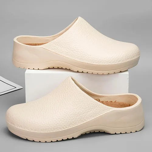 Miniatura 3 de ihinzry Zuecos de chef profesional, antideslizantes, impermeables, zapatos de trabajo para enfermeras, personal de cocina con soporte de arco