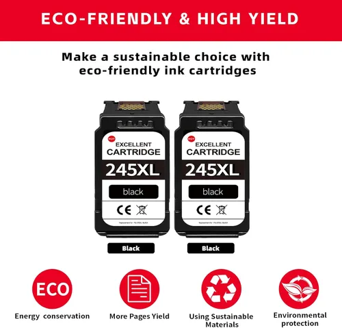 Miniatura 5 de Cartucho de tinta 245XL de reemplazo para Canon 245XL cartuchos de tinta negros PG-243XL para PG-245 PG-243 de alto rendimiento compatibles