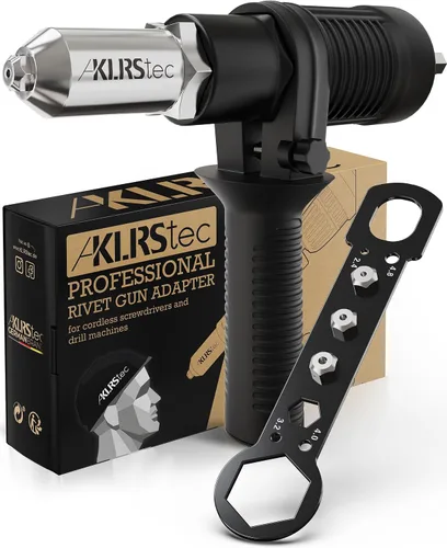 KLRStec adaptador profesional para pistola de remaches - Accesorio de remache para destornilladores y taladros inalámbricos - Procesamiento fácil