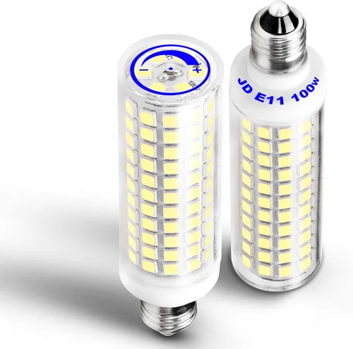 Miniatura 16 de Ziomitus BA15D Bombillas LED de Base Bayoneta de Doble Contacto/DC de 120 Voltios, Reemplazo de 50 Vatios-75 Vatios, T3/T4/C7/S6, 2700K Blanco