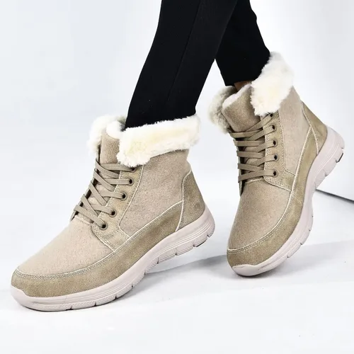Miniatura 5 de TIOSEBON Botas de tobillo para mujer, botines cortos para exteriores, antideslizantes, para senderismo y caminar