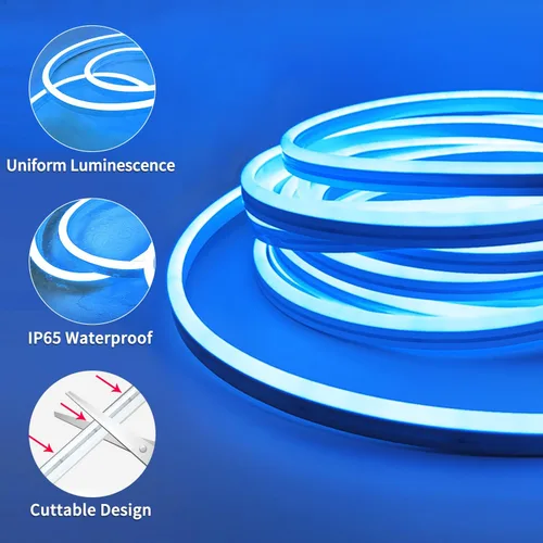 Miniatura 6 de Luces de Cuerda LED de Neón de 50 Pies Sincronización Musical IP65 Impermeable Flexible Luces de Cuerda LED Control Remoto de 40 Teclas/APP, Luces