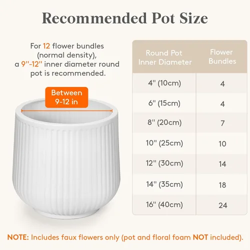 Miniatura 3 de Lifewit Flores artificiales para interiores y exteriores, 12 paquetes de flores falsas de plástico con hojas de eucalipto para decoración del jardín