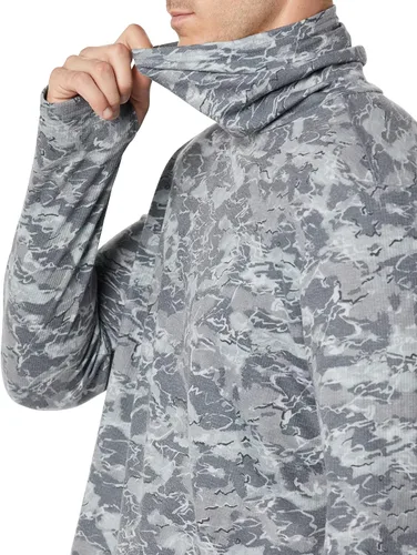Miniatura 5 de Tienda Essentials Camisa de manga larga Performance Soft Tech con cuello redondo para hombre