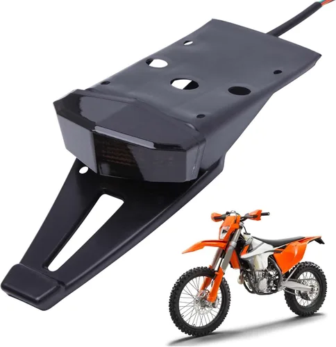 Miniatura 8 de Luz trasera LED roja de montaje en guardabarros trasero, lámpara de freno, señales de giro, luz de placa de matrícula para motocicleta todoterreno