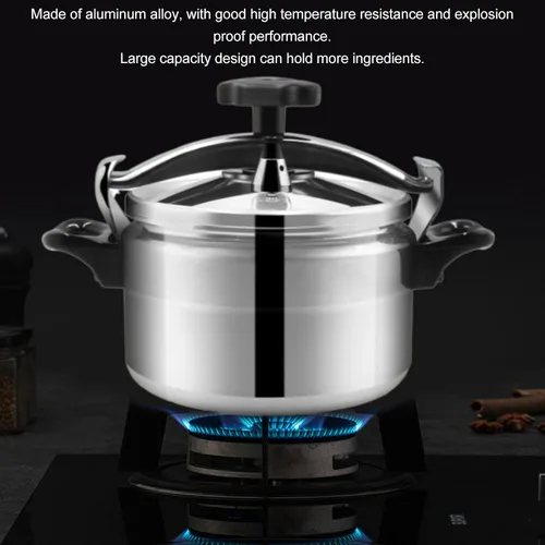 Miniatura 3 de Olla a presión de acero inoxidable, recipiente a presión a prueba de explosiones de aluminio de gran capacidad con fondo compuesto para estufas