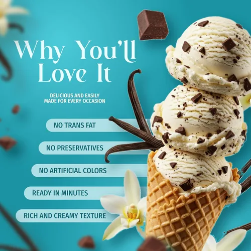 Miniatura 3 de Triple Scoop - Mezcla de helado de chocolate de vainilla prémium para hacer helados. Simple, fácil, delicioso. De mezcla gourmet a máquina en 5