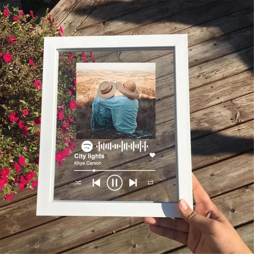 Miniatura 7 de Marcos de fotos personalizados, cubierta de álbum de acrílico, arte de pared, canción musical, póster de decoración musical como regalo