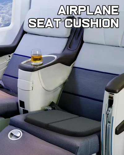Miniatura 4 de WISIMMALL Cojín de asiento de gel, cojín de viaje portátil para sentarse por mucho tiempo, grueso y plegable, 14.5 x 10.5 pulgadas, cojín de asiento