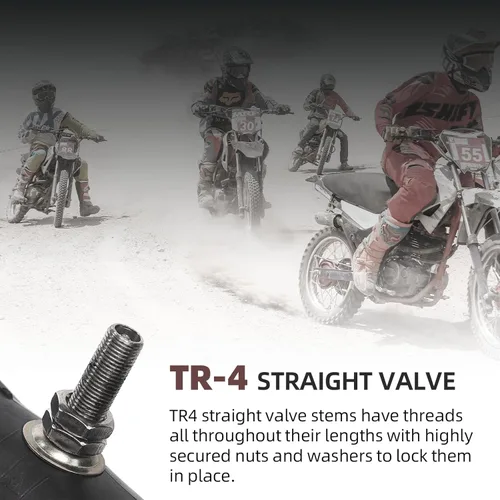 Miniatura 6 de Paquete de 2 tubos interiores de motocicleta de 2.50/2.75-17 pulgadas (70/100-17), compatibles con Honda, Coolster, TaoTao, 110cc, 125cc y 140cc