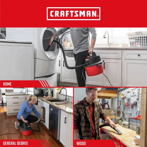 Miniatura 4 de CRAFTSMAN CMXZVBE38737 - Bolsas de filtro de repuesto para aspiradora de residuos generales genuinos en seco y húmedo con banda de retención