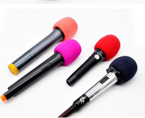 Miniatura 6 de Yiasangly Funda para micrófono, cubierta de micrófono de espuma gruesa, parabrisas de micrófono de escenario de mano, fundas de espuma
