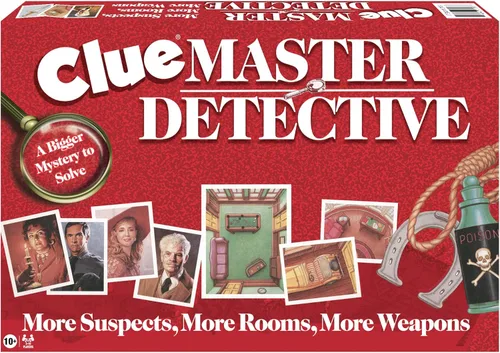 Miniatura 2 de Clue Master Detective con armas de metal de tono latón de gran tamaño por Winning Moves Games USA, el juego de Clue más grande jamás creado