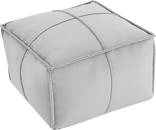 Miniatura 31 de MeMoreCool Puf Otomano Redondo Relleno Reposapiés, Puf de Piso Reposapiés con Relleno de Trozos de Espuma Suave, Otomano Redondo Pequeño Reposapiés