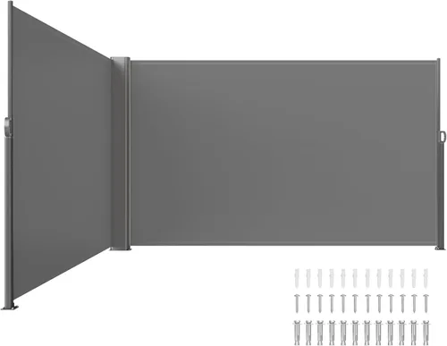 Miniatura 13 de VEVOR Toldo lateral retráctil, UV 50 63 x 118 pulgadas, pantalla de privacidad para exteriores, pantalla de privacidad para exteriores, 9.88 oz