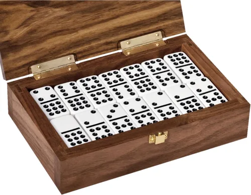 Miniatura 2 de Alex Cramer The Nines - Juego de dominó doble de 9 piezas de nogal macizo fabricado en Estados Unidos con capacidad para nuestro juego de dominó