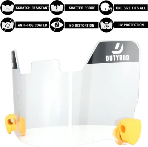 Miniatura 2 de Juego de visera de fútbol con casco de fútbol y protector bucal para jóvenes y adultos, revo transparente