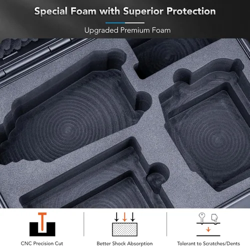 Miniatura 4 de Lykus Titan MA310 - Funda rígida impermeable para DJI Air 3S/Air 3 y DJI RC 2/RC-N2, cordón de soporte [solo funda]