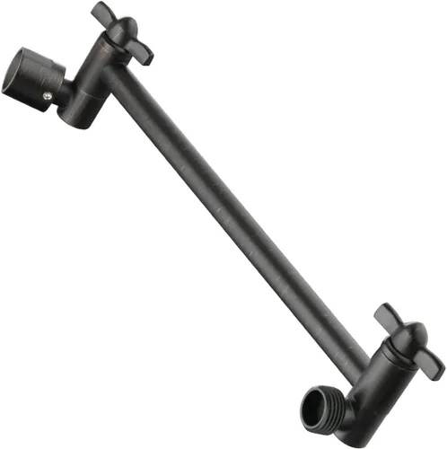Miniatura 16 de BRIGHT SHOWERS Extensor de brazo de ducha de latón para lluvia y cabezal de ducha de mano, brazo de extensión universal de 14 pulgadas, altura