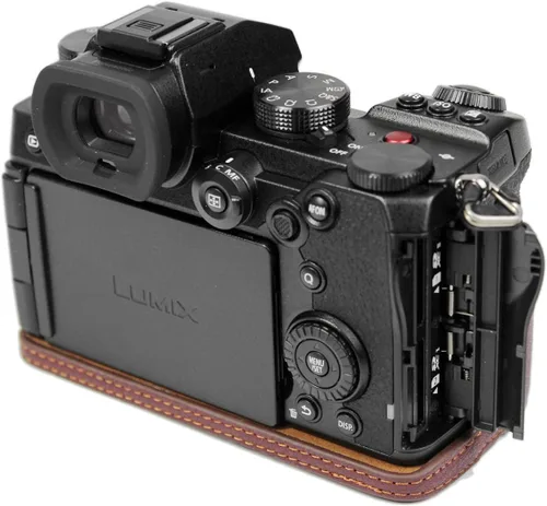 Miniatura 5 de Rieibi Panasonic S5 - Funda de piel auténtica para cámara compatible con Panasonic Lumix DC-S5, DC-S5II, DC-S5IIX, color negro