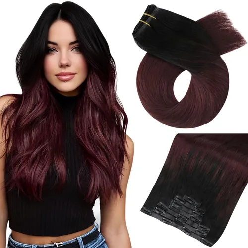 Miniatura 10 de Moresoo - Extensiones de cabello humano con pinzas, sin costuras, con trama, de poliuretano, invisible, cabello humano real, color rubio platino, 7